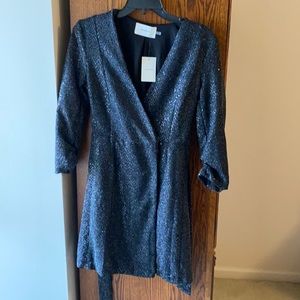 Black Sequin Embellished Dress